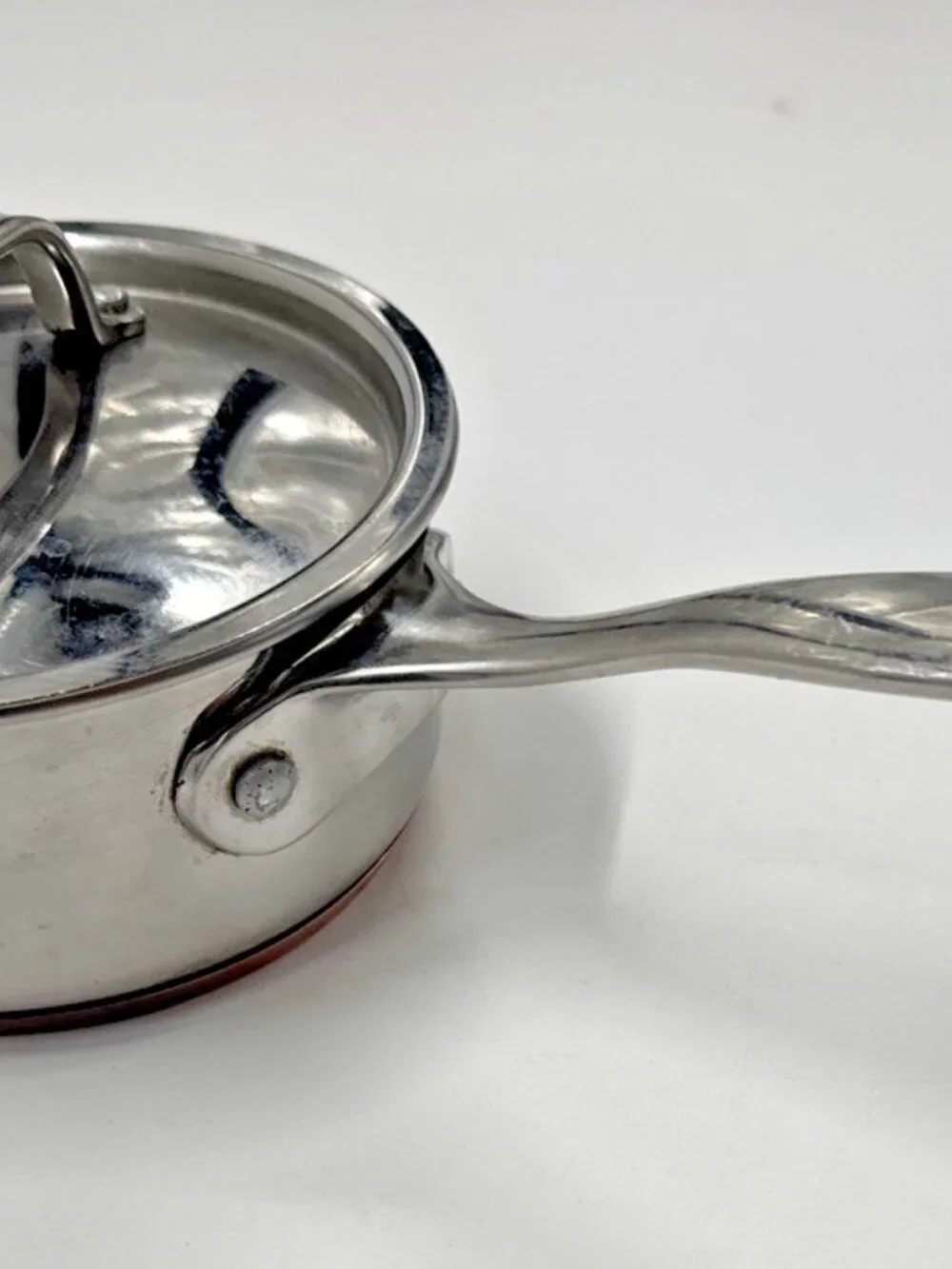 Revere Ware SX Stainless Steel Sauce Pan & Lid Set 1 Qt Heavy Duty Copper Bottom
